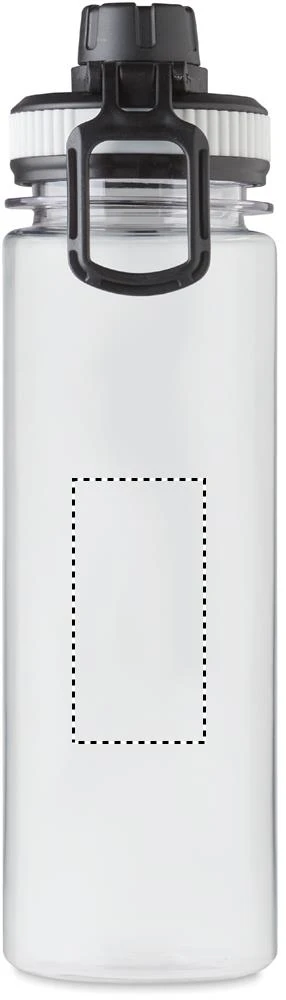 Fľaša 750ml TOTTLE – bílá – tlačová plocha – Zadná strana