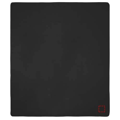 Fleecová deka veľkosti 220 x 250 cm Huggy – černá – tlačová plocha – Deka