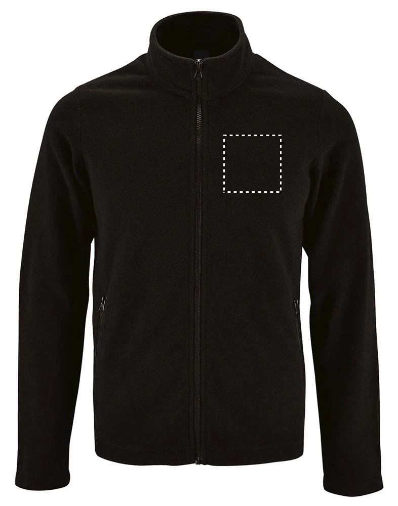 NORMAN PÁNSKA FL BUNDA 220g NORMAN MEN - Sol's – čierna – tlačová plocha – Hruď