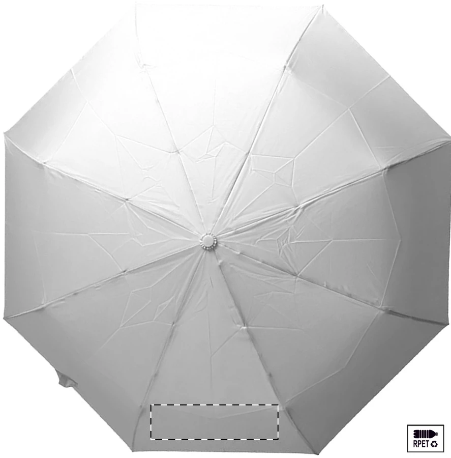 Folcomp RPET dáždnik – white – tlačová plocha – Panel 2