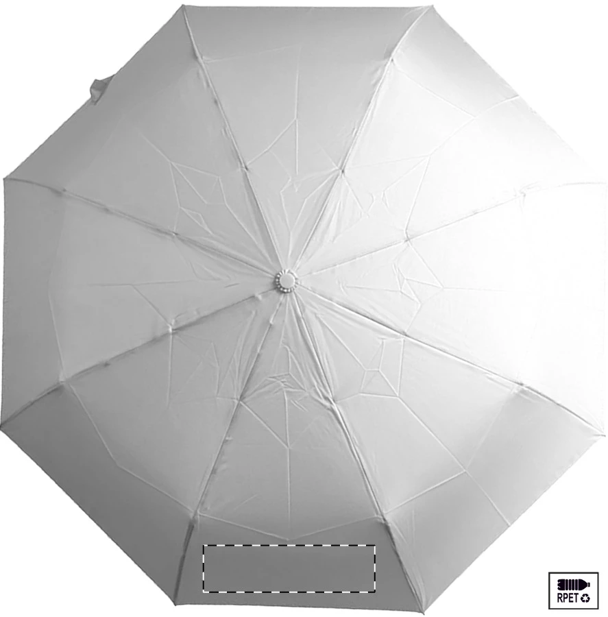 Folcomp RPET dáždnik – white – tlačová plocha – Panel 4