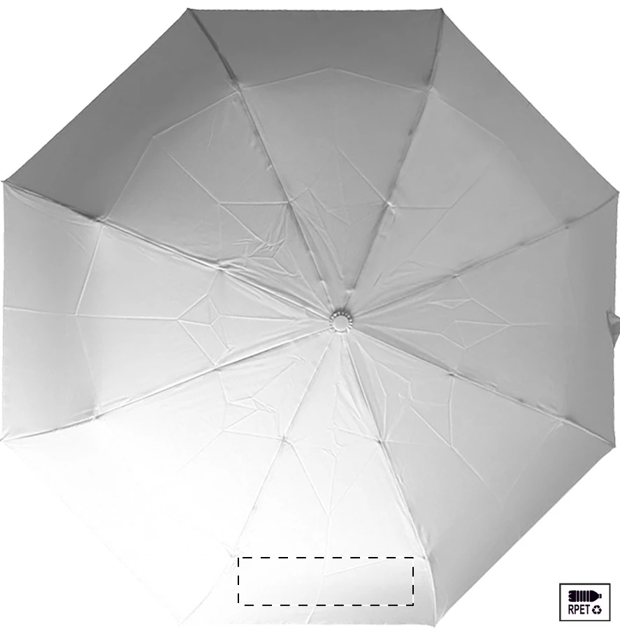 Folcomp RPET dáždnik – white – tlačová plocha – Panel 7