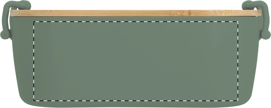 Fuboo box na jedlo – green – tlačová plocha – Predná strana