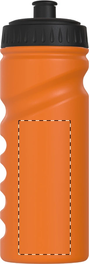 Reskin športová fľaša RPE – orange – tlačová plocha – Ľavá strana