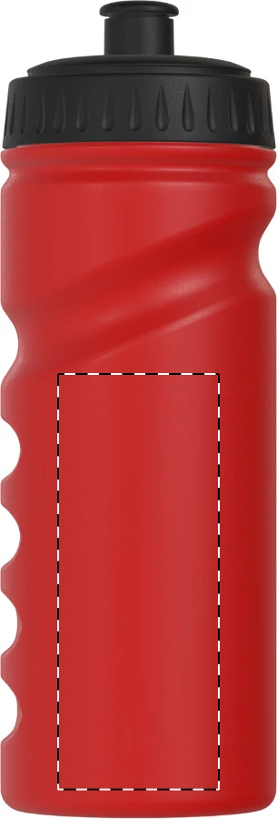 Reskin športová fľaša RPE – red – tlačová plocha – Ľavá strana