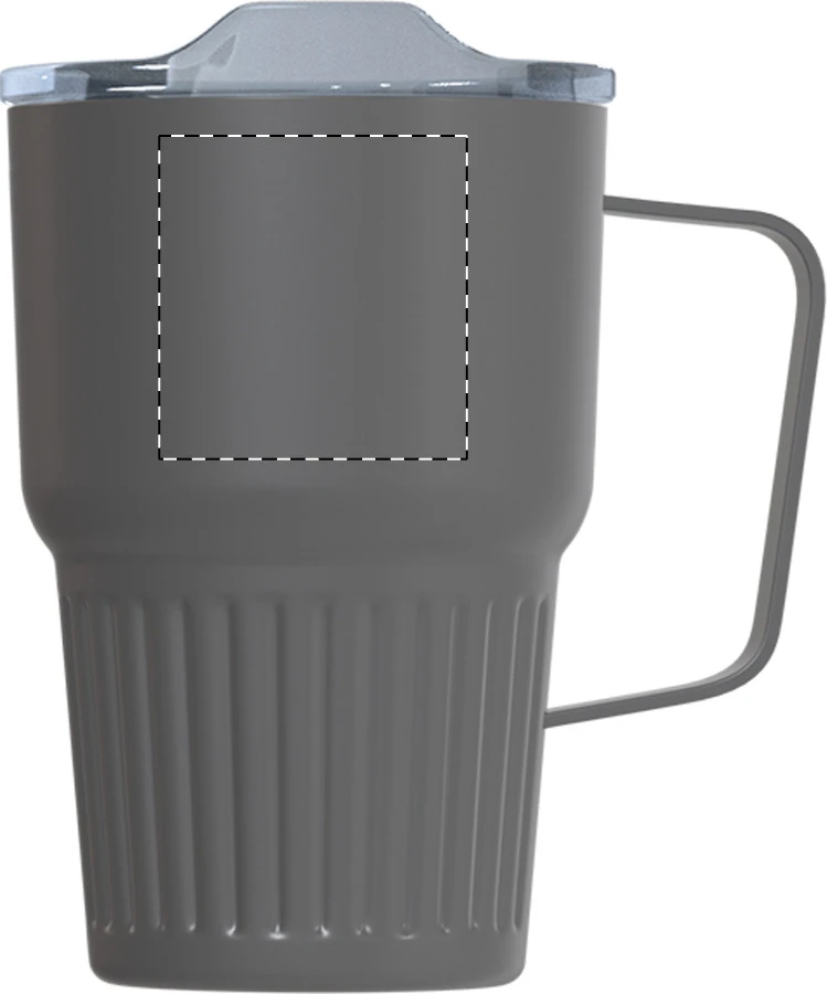 Streaky Grab termo hrnček – dark grey – tlačová plocha – Pravák