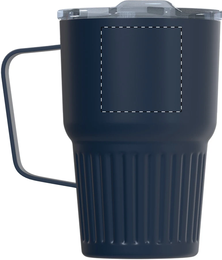 Streaky Grab termo hrnček – dark blue – tlačová plocha – Ľavák