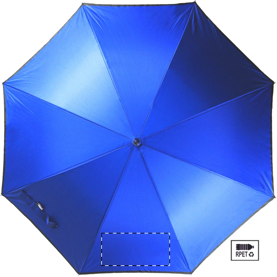 Thunder Max reflexné RPET dáždnik – light blue – tlačová plocha – Panel 2