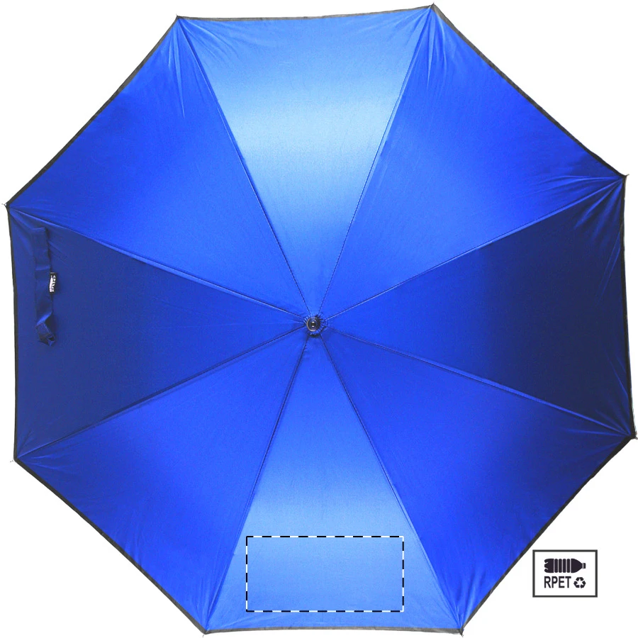 Thunder Max reflexné RPET dáždnik – light blue – tlačová plocha – Panel 3