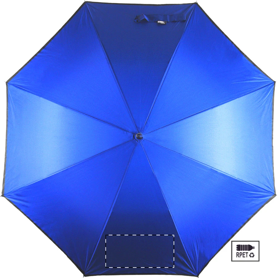 Thunder Max reflexné RPET dáždnik – light blue – tlačová plocha – Panel 5