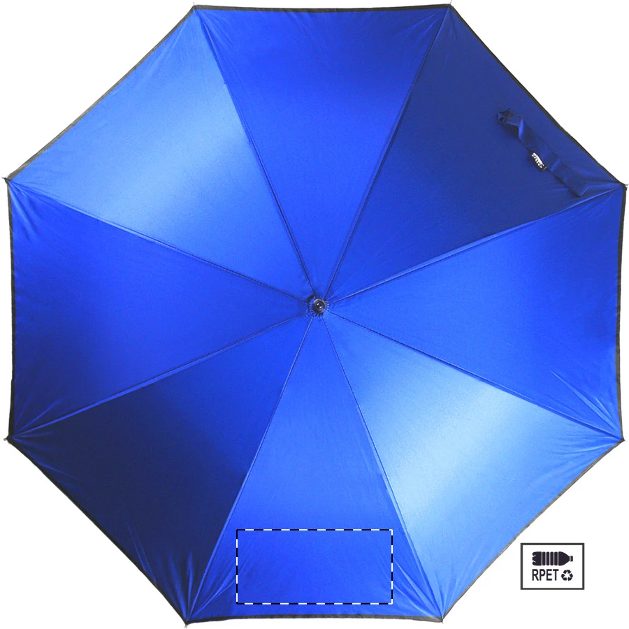 Thunder Max reflexné RPET dáždnik – light blue – tlačová plocha – Panel 6
