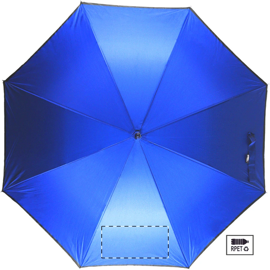 Thunder Max reflexné RPET dáždnik – light blue – tlačová plocha – Panel 7
