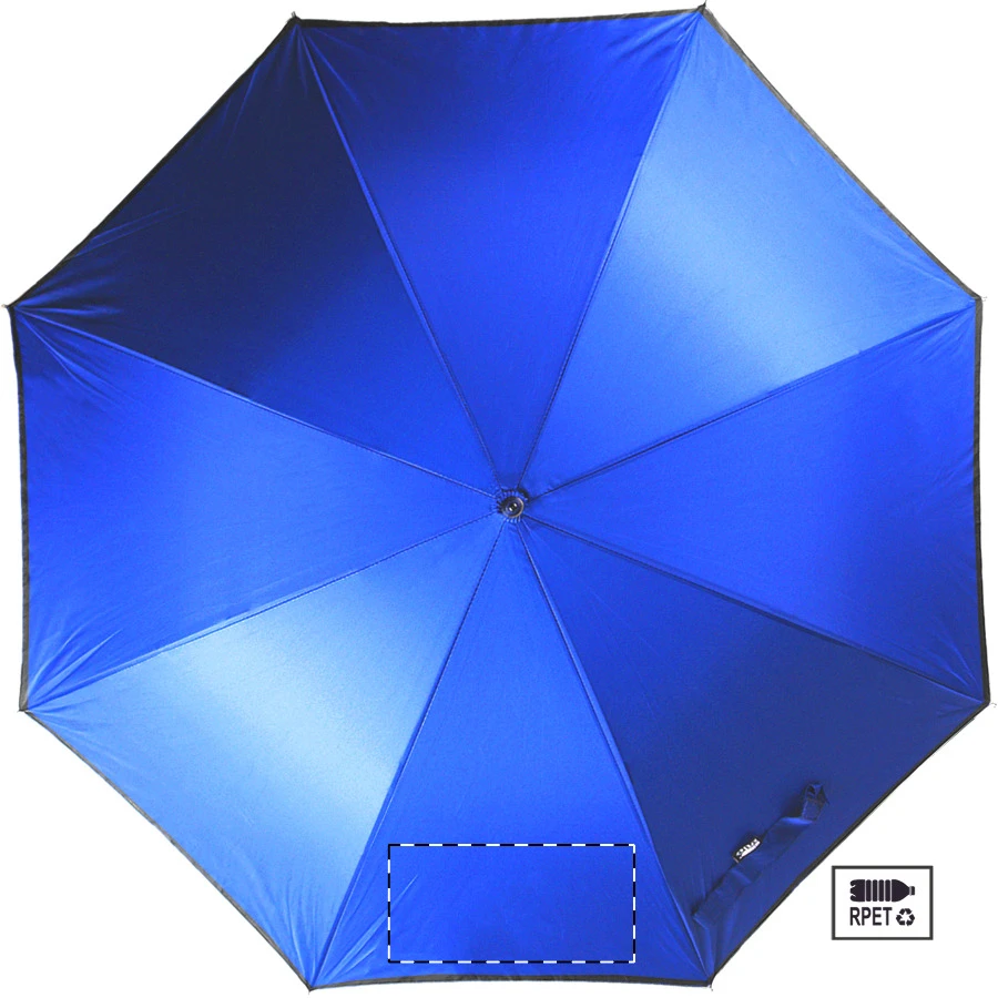 Thunder Max reflexné RPET dáždnik – light blue – tlačová plocha – Panel 8