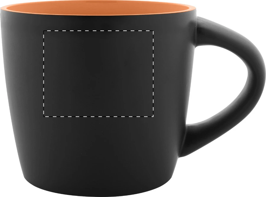 Matara Nera hrnček – orange – tlačová plocha – Pravák