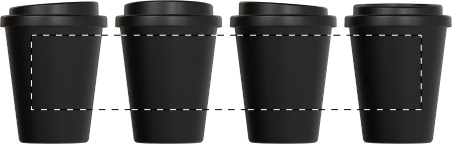 Peppulu termo hrnček – čierna – tlačová plocha – Obal