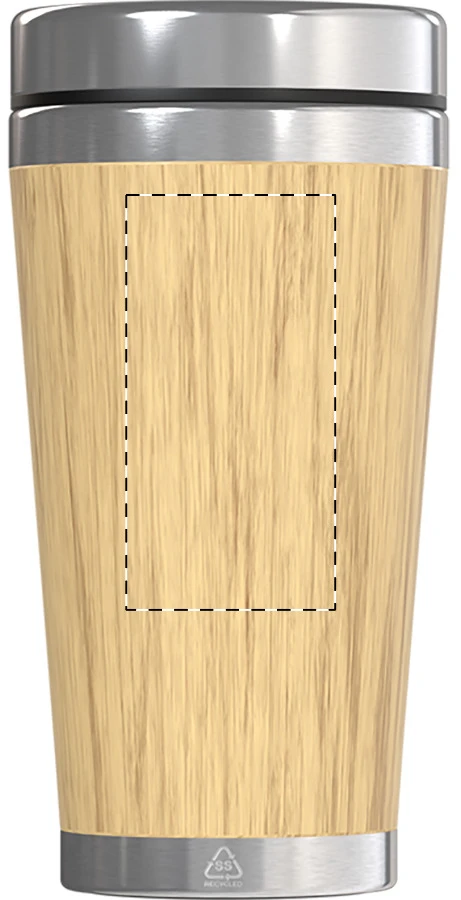 Tooka termo hrnček – natural – tlačová plocha – Predná strana