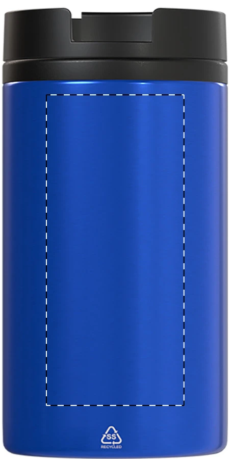 Cansy termo hrnček – blue – tlačová plocha – Predná strana