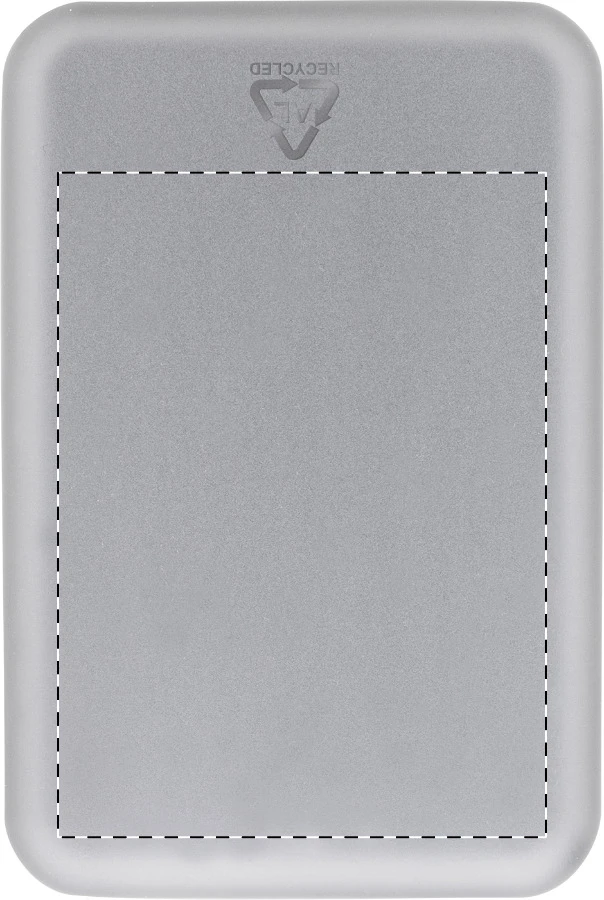 RaluSee power banka – silver – tlačová plocha – Spodná časť