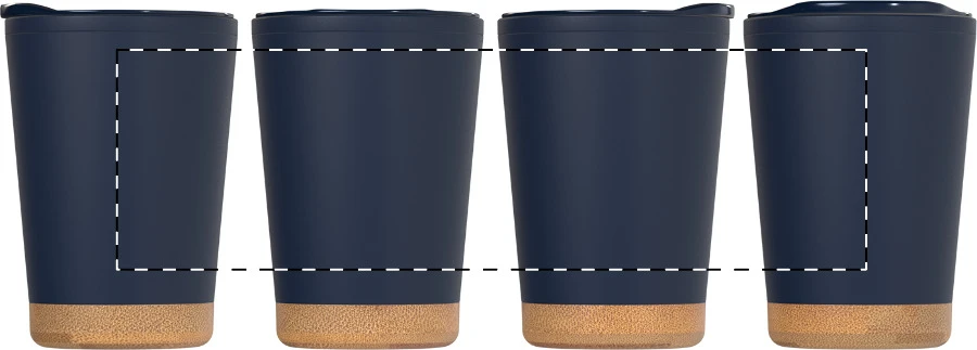 Dellio termo hrnček – dark blue – tlačová plocha – Celoplošná potlač – rotačná sieťotlač