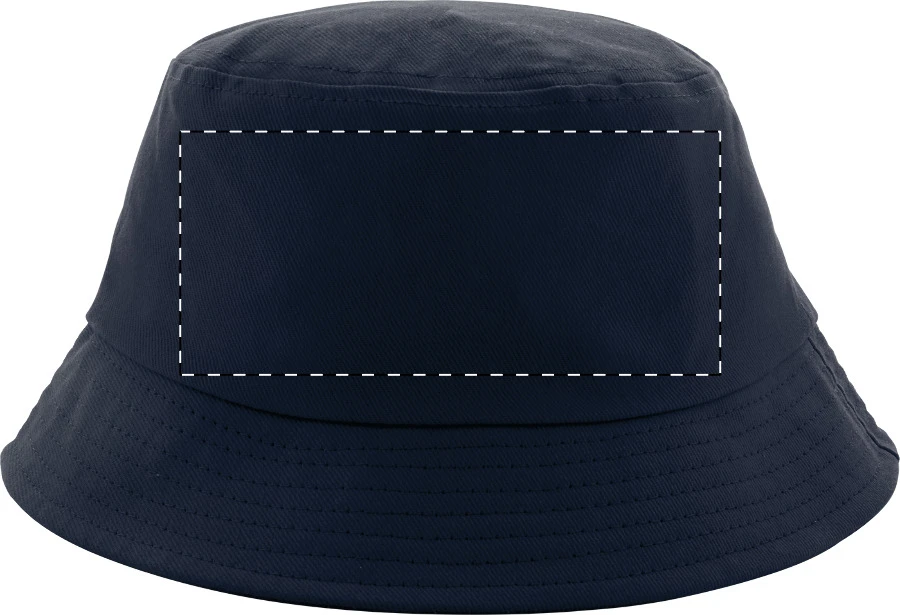 Bobber klobúk – dark blue – tlačová plocha – Predná strana