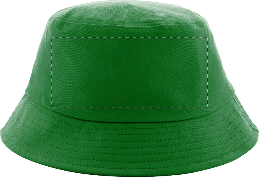 Bobber klobúk – green – tlačová plocha – Predná strana