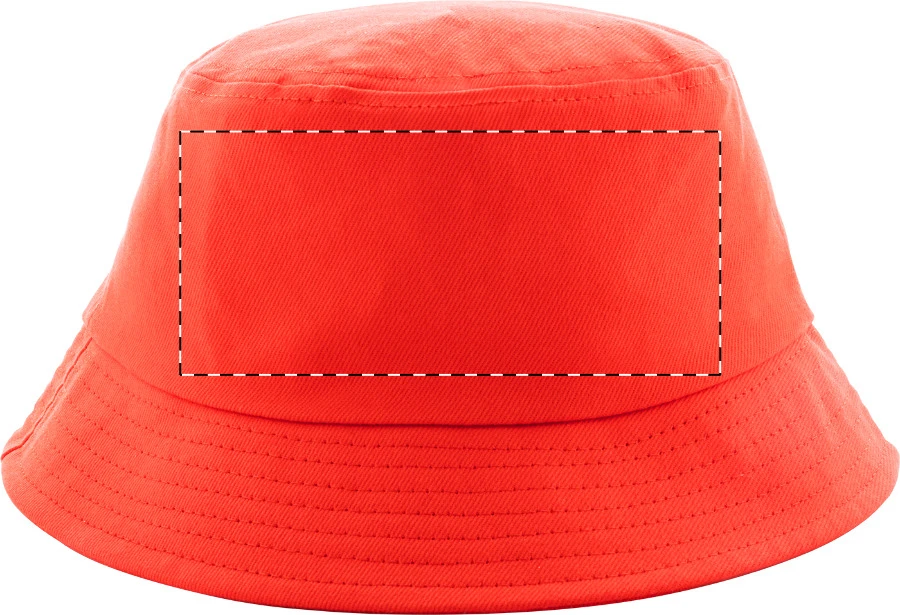 Bobber klobúk – red – tlačová plocha – Zadná strana