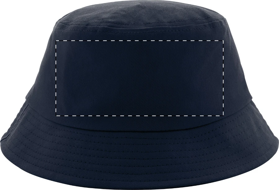 Bobber klobúk – dark blue – tlačová plocha – Zadná strana
