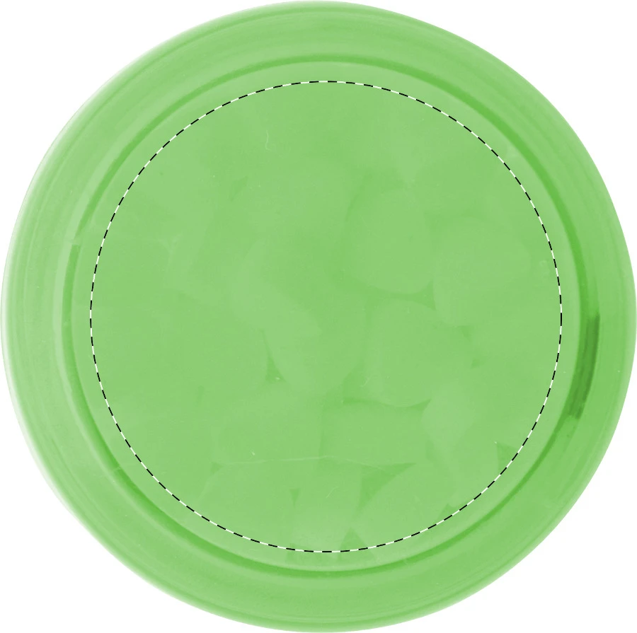 TwistMint mintové cukríky – green – tlačová plocha – Vrchná časť