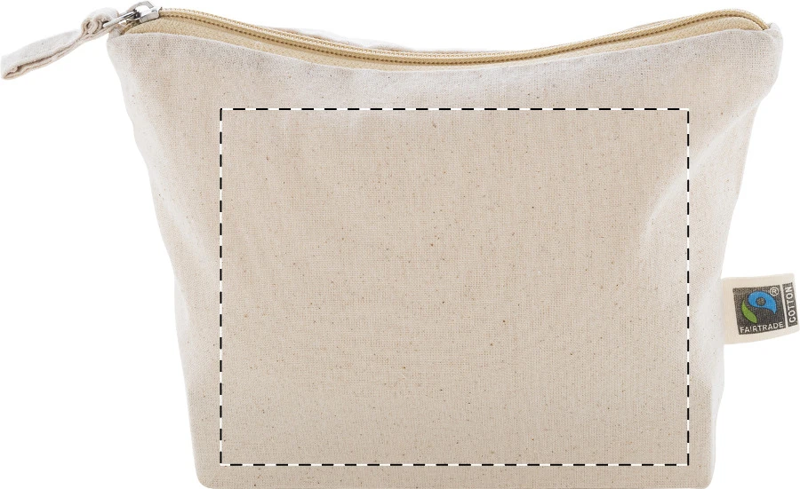 Ferbyss Fairtrade kozmetická taštička – natural – tlačová plocha – Predná strana