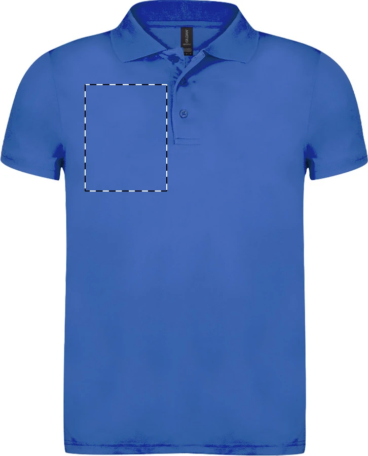 GI64800 polokošeľa pique - Gildan – blue – tlačová plocha – Pravá hruď