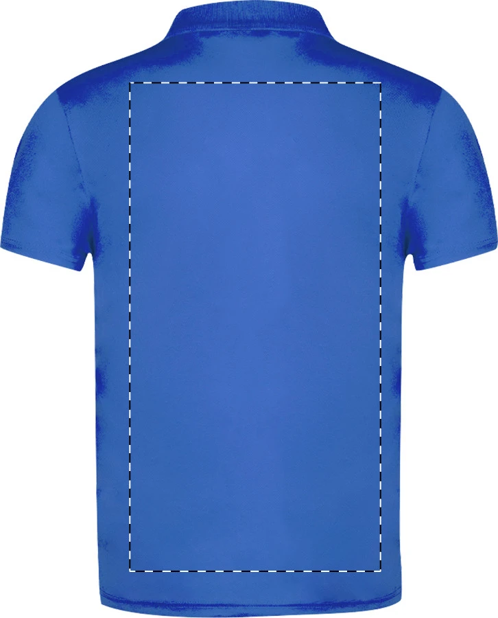 GI64800 polokošeľa pique - Gildan – blue – tlačová plocha – Zadná strana
