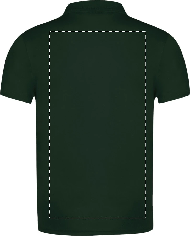 GI64800 polokošeľa pique - Gildan – dark green – tlačová plocha – Zadná strana