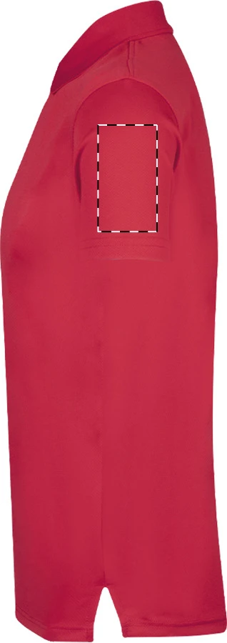 GI64800 polokošeľa pique - Gildan – red – tlačová plocha – Ľavý rukáv