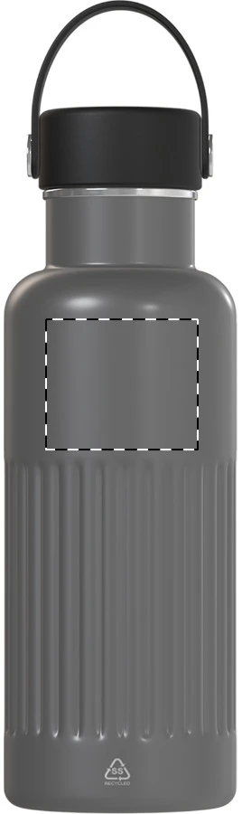 Streaky Go izolovaná fľaša – dark grey – tlačová plocha – Predná strana