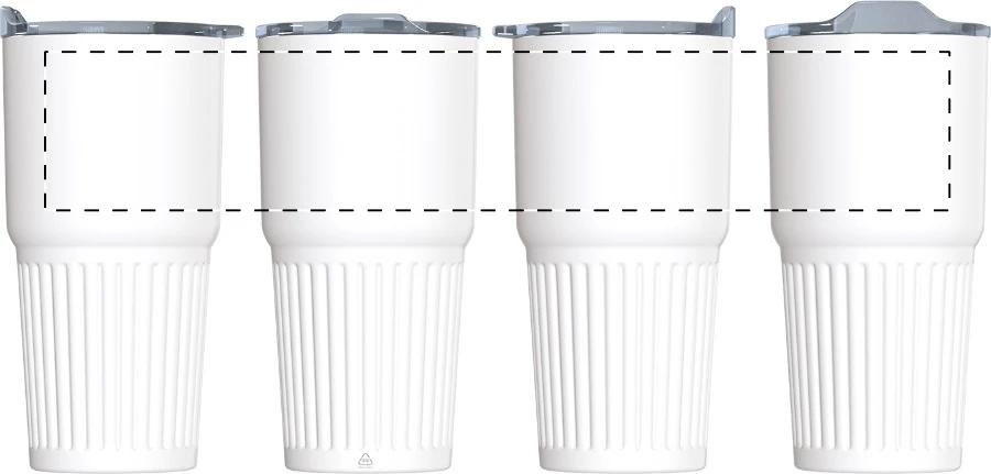 Streaky Tall termo hrnček – white – tlačová plocha – Obal