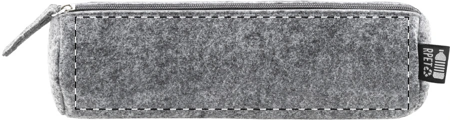 Refelt Draw RPET plstené puzdro na pero – grey – tlačová plocha – Predná strana