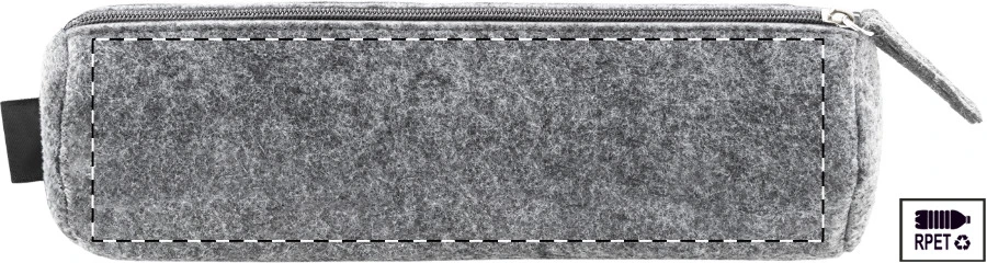 Refelt Draw RPET plstené puzdro na pero – grey – tlačová plocha – Zadná strana