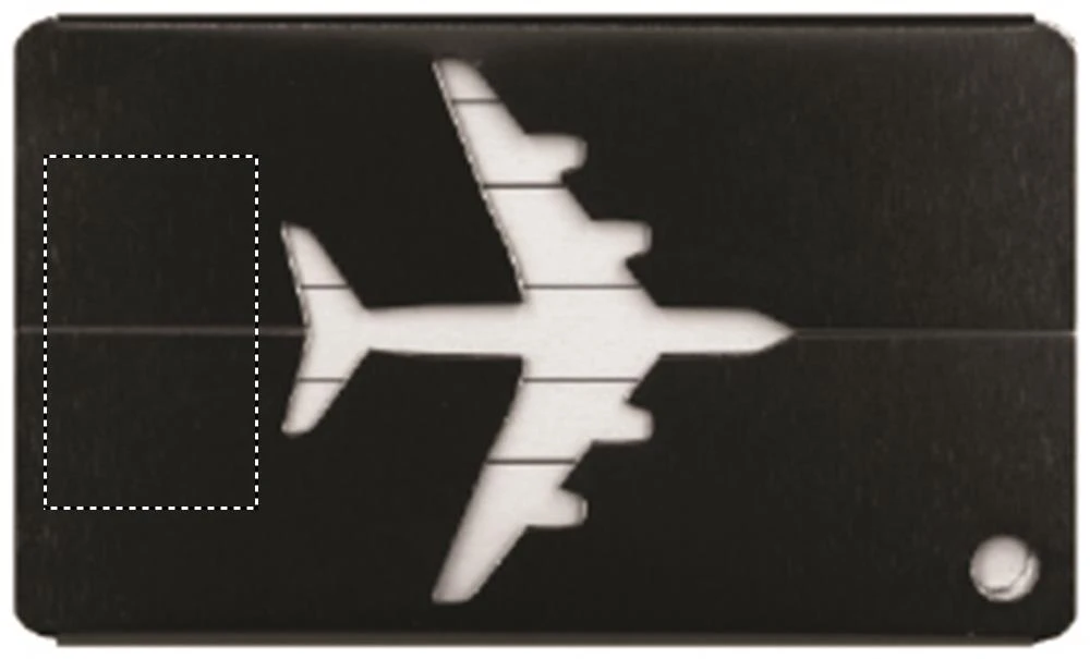 Hliníková menovka – černá – tlačová plocha – AIRPLANE L BOTTOM