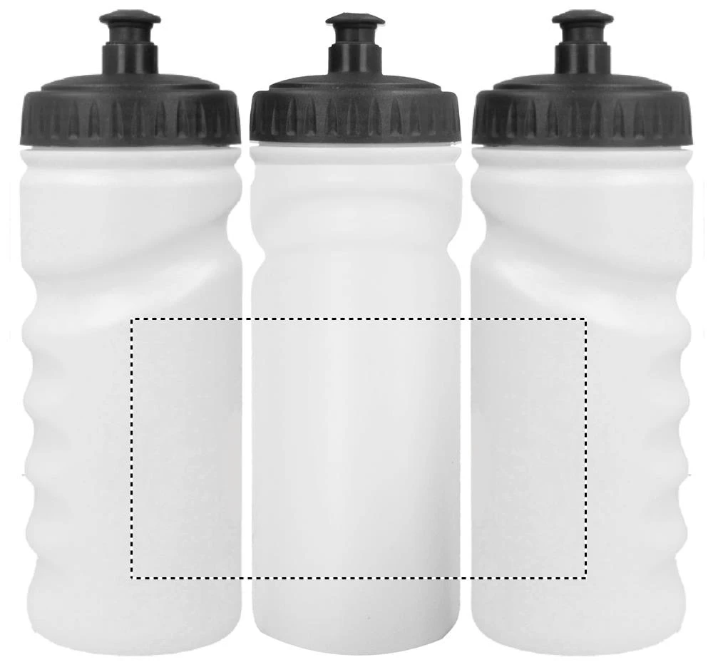 PE fľaša, 500 ml – černá – tlačová plocha – DIGITAL LABEL