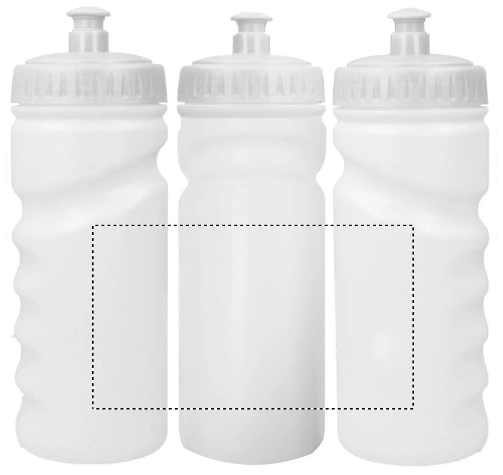 PE fľaša, 500 ml – bílá – tlačová plocha – DIGITAL LABEL