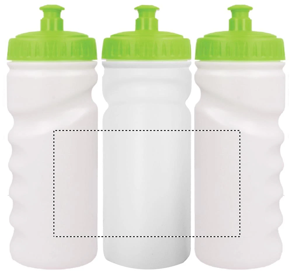 PE fľaša, 500 ml – limetková – tlačová plocha – DIGITAL LABEL