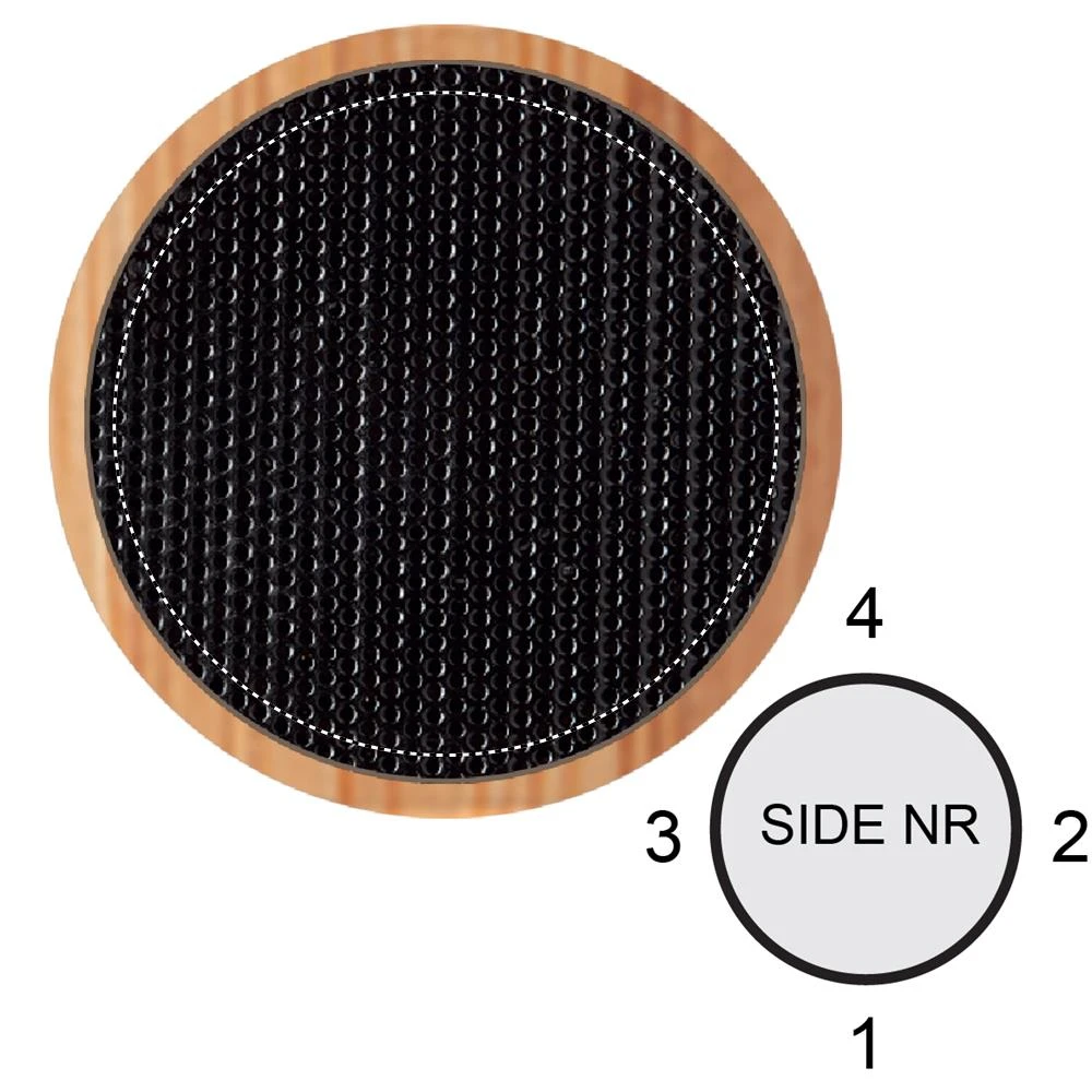 Bluetooth reproduktor bambus – černá – tlačová plocha – Vrch