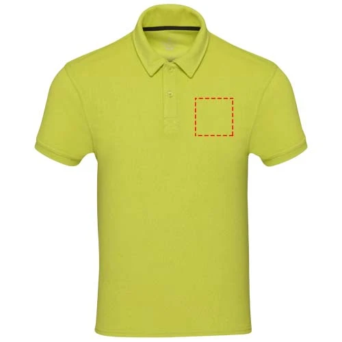 Unisex polokošeľa Akoya z recyklovaného froté s certifikátom GRS - Elevate – limetková – tlačová plocha – Ľavá strana hrude