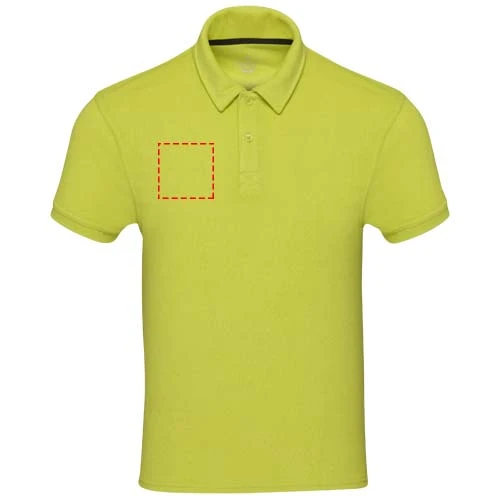 Unisex polokošeľa Akoya z recyklovaného froté s certifikátom GRS - Elevate – limetková – tlačová plocha – Pravá strana hrude