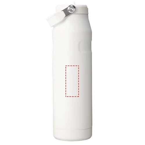 1,06-litrová fľaša na vodu s výklopným slamkou Stanley IceFlow™ 2.0 - Stanley 1913® – matná bílá – tlačová plocha – Zadná strana