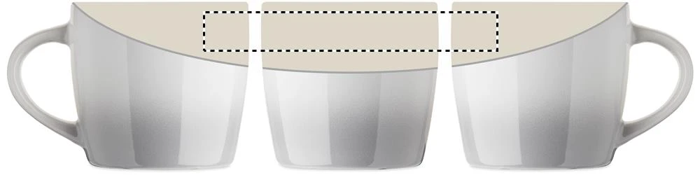 Keramický hrnček 300 ml PEZE – bílá – tlačová plocha – INSIDE TC