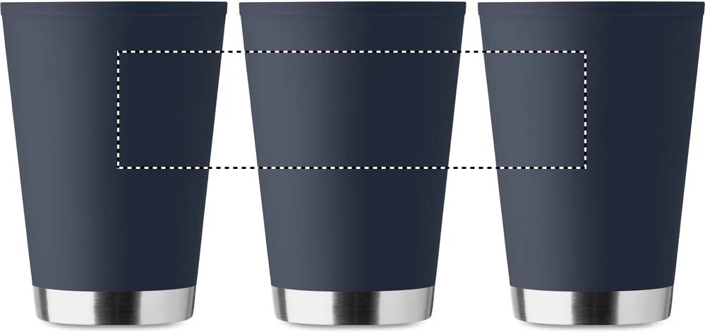 Dvojstenný pohár 300 ml TOPIZ – francouzská námořnická modř – tlačová plocha – Dookola (rotačná sieťotlač)