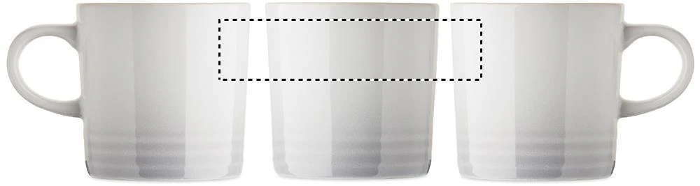 Keramický hrnček 290 ml OROT – bílá – tlačová plocha – Dookola (rotačná sieťotlač)