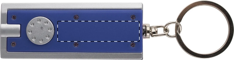 Urban LED RABS prívesok na kľúče – blue – tlačová plocha – Zadná strana