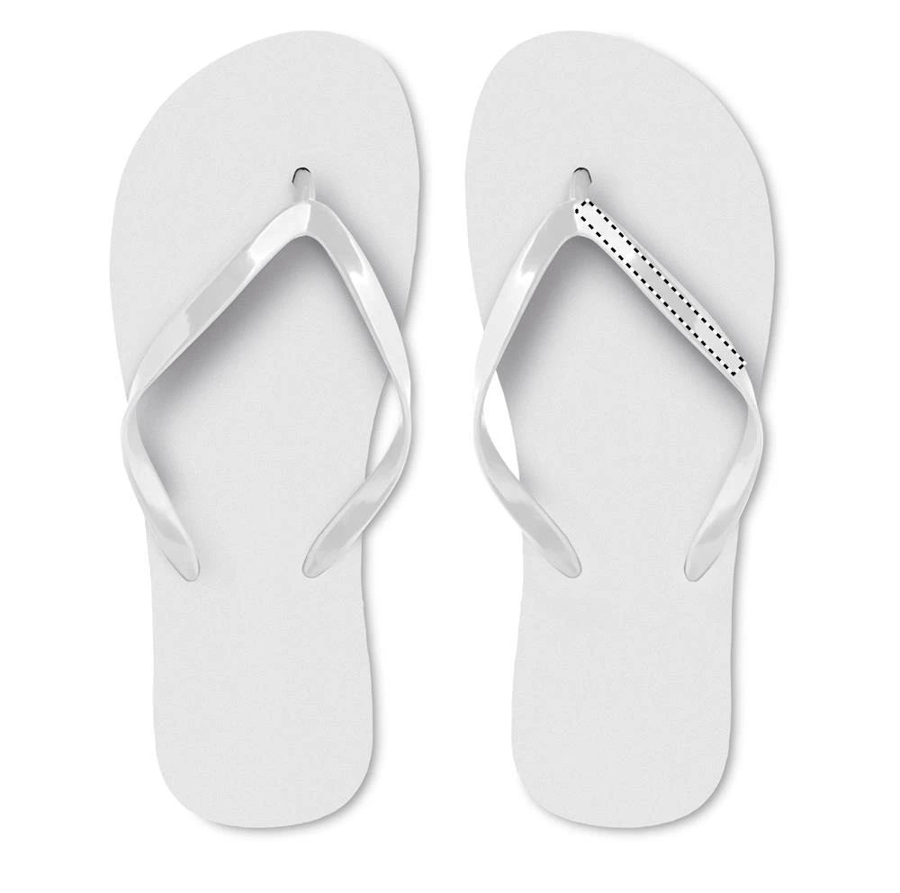 PE plážové šľapky M – bílá – tlačová plocha – RIGHT PAD